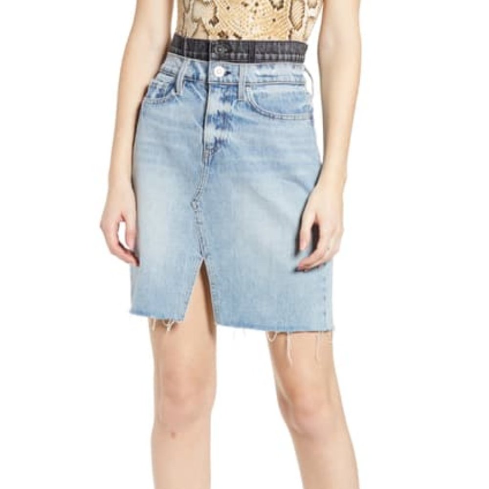 NWT Hudson Jeans "The Lulu" Denim Skirt